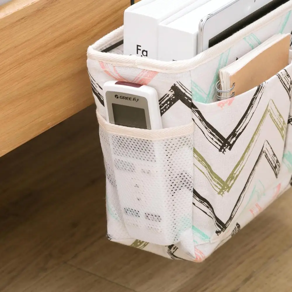 

Hanging Canddy Bedside Storage Bag Table Sofa Storage Pocket Book Holder Phone Remote Control Organizer Basket