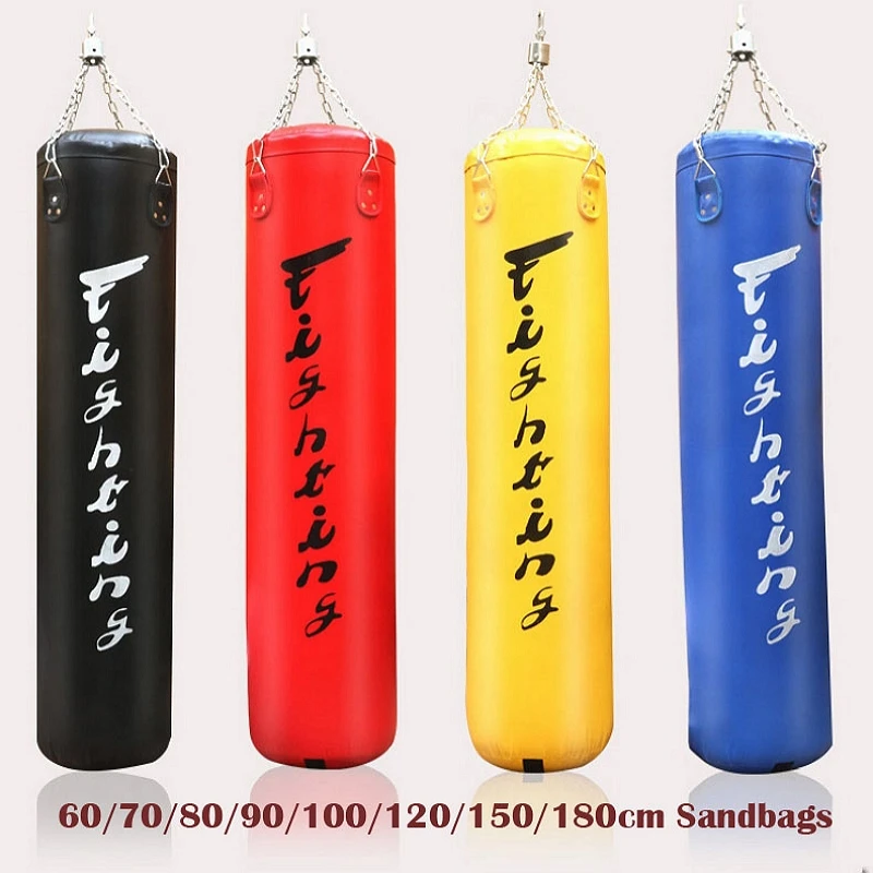 PU Leather Punching Sandbags for Boxing Training, KickBoxing Bags for MMA, Thai, Taekwonda / Sanda at Home, High Quality, 180cm