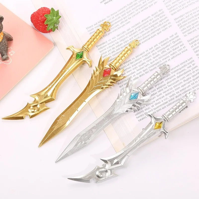 20PCs Gel Pen Creative Stationery Student Water-Based Paint Pen Cute Sword Shape Signature Pen Wholesale