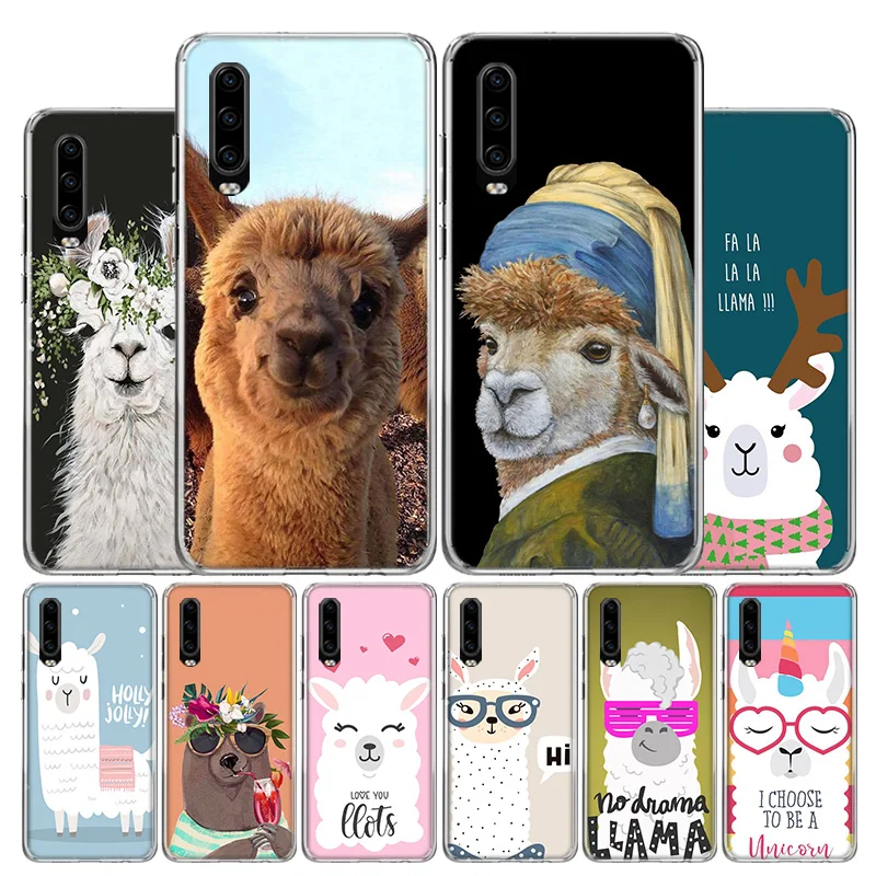 Lama Llama Alpacas Cover Phone Case For Huawei P30 P20 P10 P40 P50 Pro Mate 20 40 30 10 Lite Popular Fundas Art Gift Coque