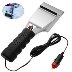 Car Ice Scraper Snow Shovel Windshield Ice Glass Scraper Brush For Car 12V Electric Heated Windshield Glass Defrost Clean Tools