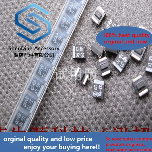 30pcs only orginal new SMD Tantalum Capacitor 336A 33UF 10V Type B 3528 1210 Bile Capacitor Black Polarized Capacitor