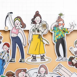 26Pcs/Pack Cartoon Vacation Life Girls Boys Stickers Notebook /characters