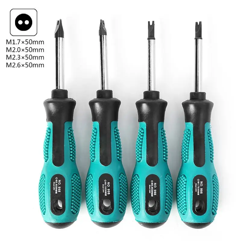 4Pcs Screwdriver Set Screwdriver Bits U Fork Type Magnetic Slotted Screw Driver CR-V Multi Function Hand Tool Set