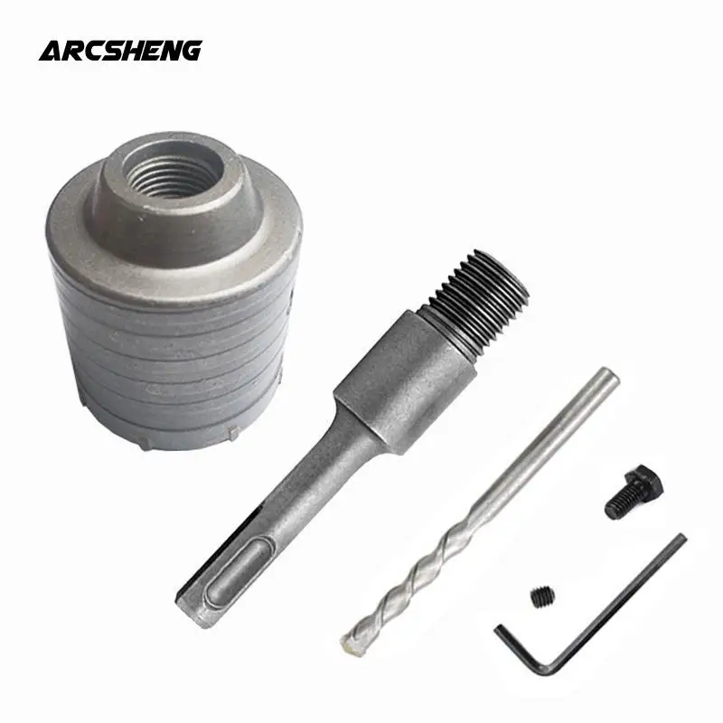 Conjunto de Broca Elétrica para Parede Hss Plus 3080 mm Serra de Concreto Núcleo Oco Haste de Broca 110 mm Pedra de Cimento Liga de ar Condicionado 1