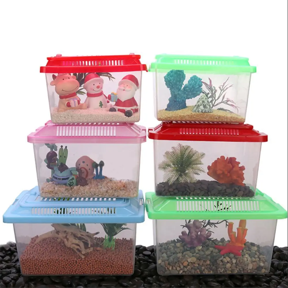 Portable Aquarium Feeding Goldfish Tank Hamster Box Pet Products Turtle Tank