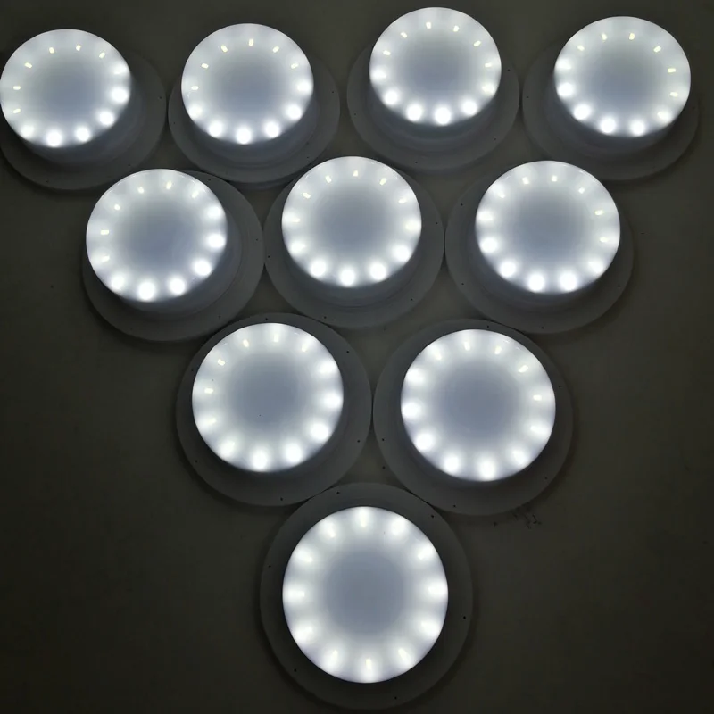 Portable Mini 24 LED Light Sources, Direct Charging, 16 Color Remote Controller, Rechargeable Decoration, 10 PCs/Lot, 120mm