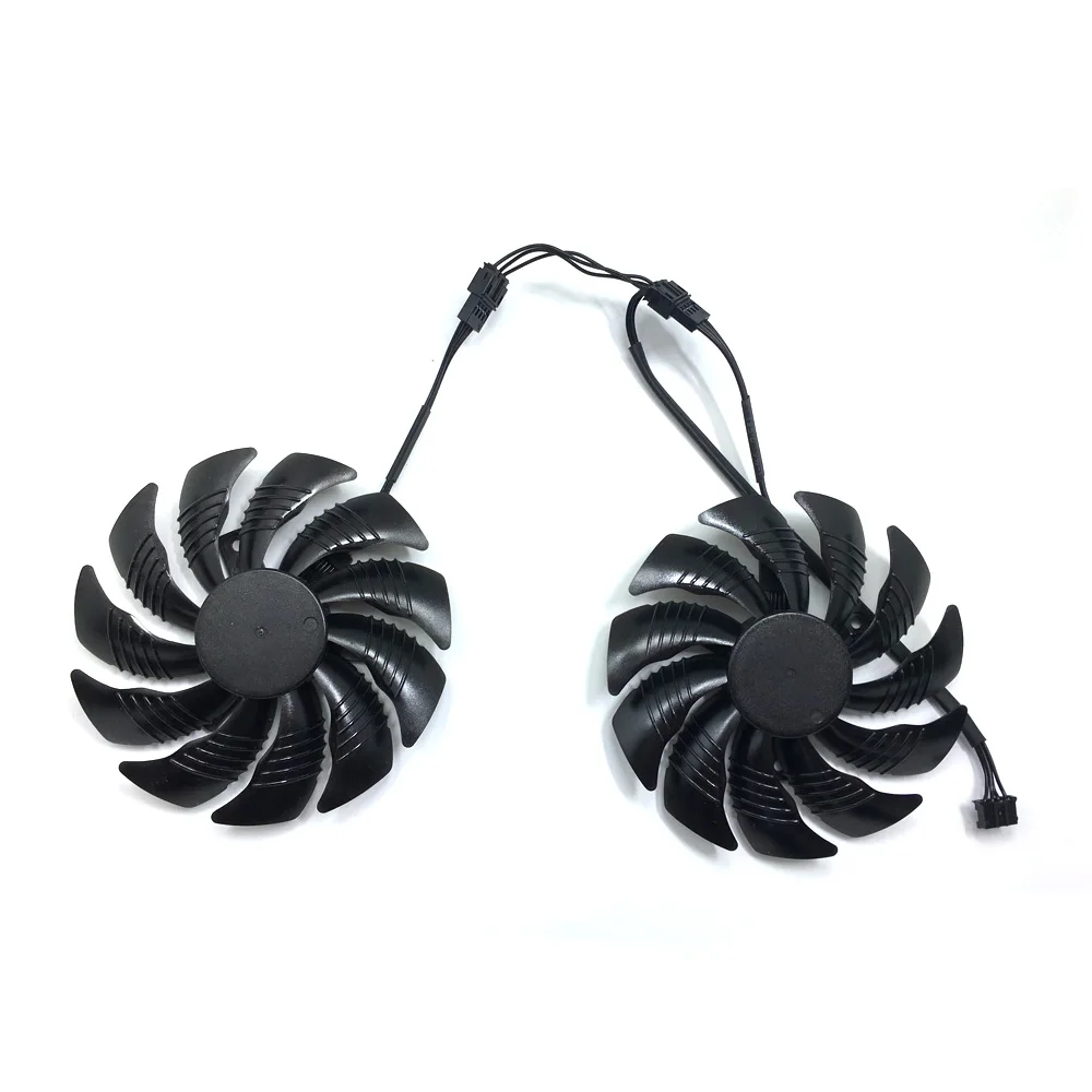 

2pcs For Gigabyte Geforce GTX 1050 1050TI 1060 Radeon RX 570 580 470 Cooler Fan Replace T129215SU Cooling fans 87mm 4pin DIY Fan