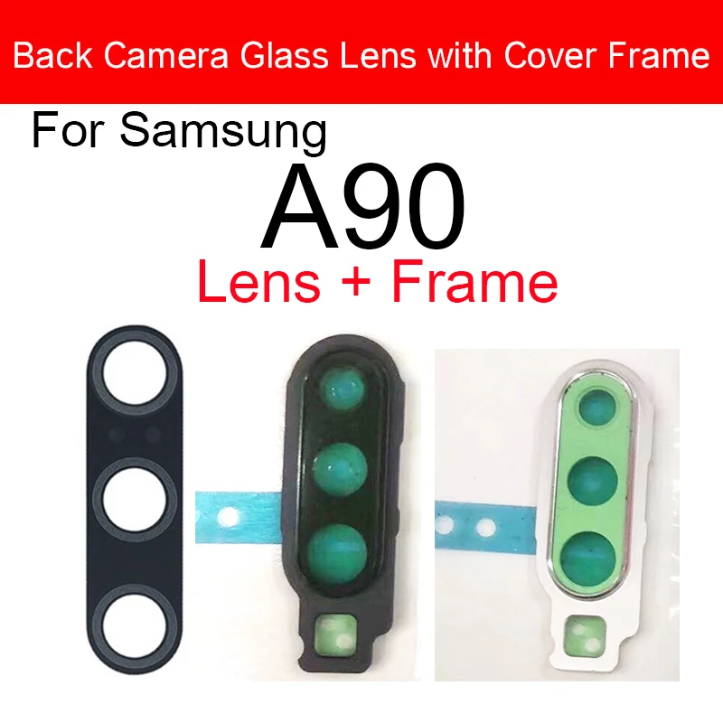 

Rear Camera Glass Lens Cover For Samsung Galaxy A90 5G A9080 Back Main Camera Glass Lens Ring Frame Replacement Parts