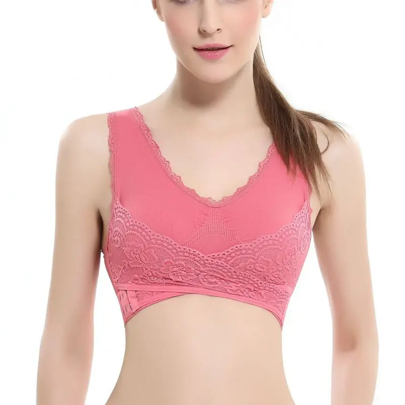 6XL حجم كبير مثير الدانتيل Bralette الصلبة الصليب الجانب مشبك الصدرية حمالة الصدر اللاسلكية رفع حمالات الصدر للنساء الملابس الداخلية النوم الملابس الداخلية