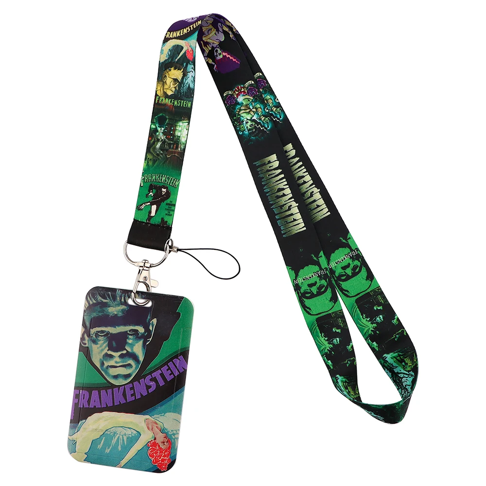 YL1089 بالجملة فرانكنشتاين شارة حامل بطاقة الهوية مفتاح غطاء اسهم الهاتف المحمول حبل الرقبة الأشرطة المفاتيح اكسسوارات هدايا #2