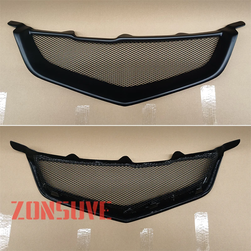 For Honda Accord CL7 Euro R Acura TSX 2003 2004 2005 Year Refitt Front Center Racing Grille Cover Accessorie Body Kit