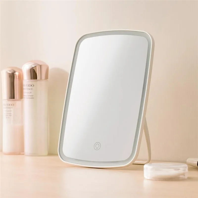 

Rechargeable Makeup Mirror With Lights LED Light Touch Screen, Tabletop Cosmetic Folding Mirror Portable Travel Vanity Mirror