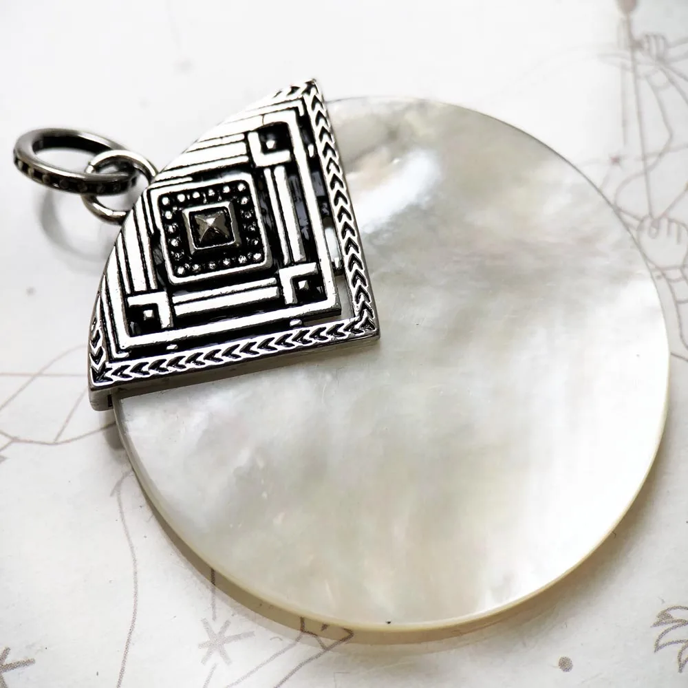 Anhänger Afrika Disc Perlmutt, 2019 Winter Neue 925 Sterling Silber Glam Schmuck Europa Stil Bijoux Geschenk Für Seele Frau – Detail 6