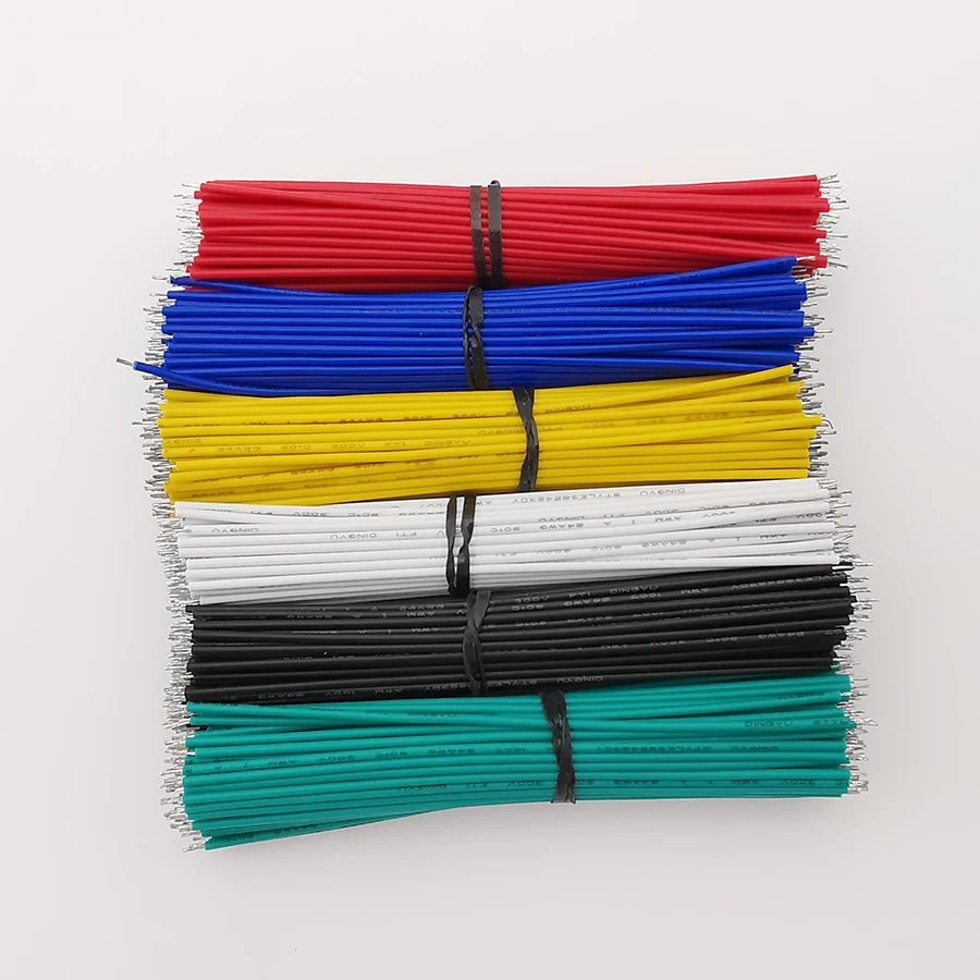 100Pcs Tin-Plated Breadboard PCB Solder Cable 24AWG Fly Jumper Wire Cable Tin Conductor Wires 1007-24AWG Connector Wire