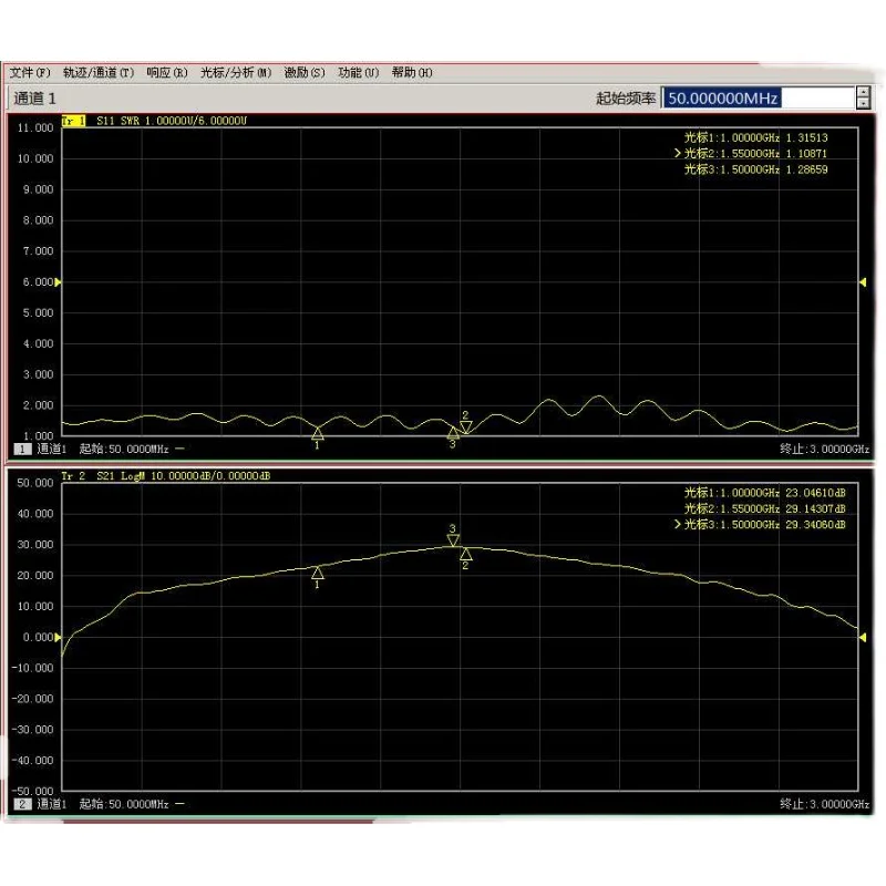 1.55G Hz 1555M Hz 1W 30dB RF Amplifier Power Amplifier untuk GPS Transmitter