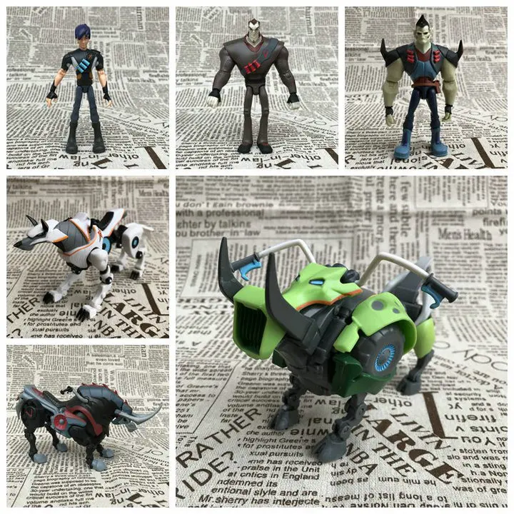 Genuine Slugterra Slug Doll Elf Eli Dr. Sean Mecha Beast Movable Joints Doll Action Figure Finished Product Model Toys