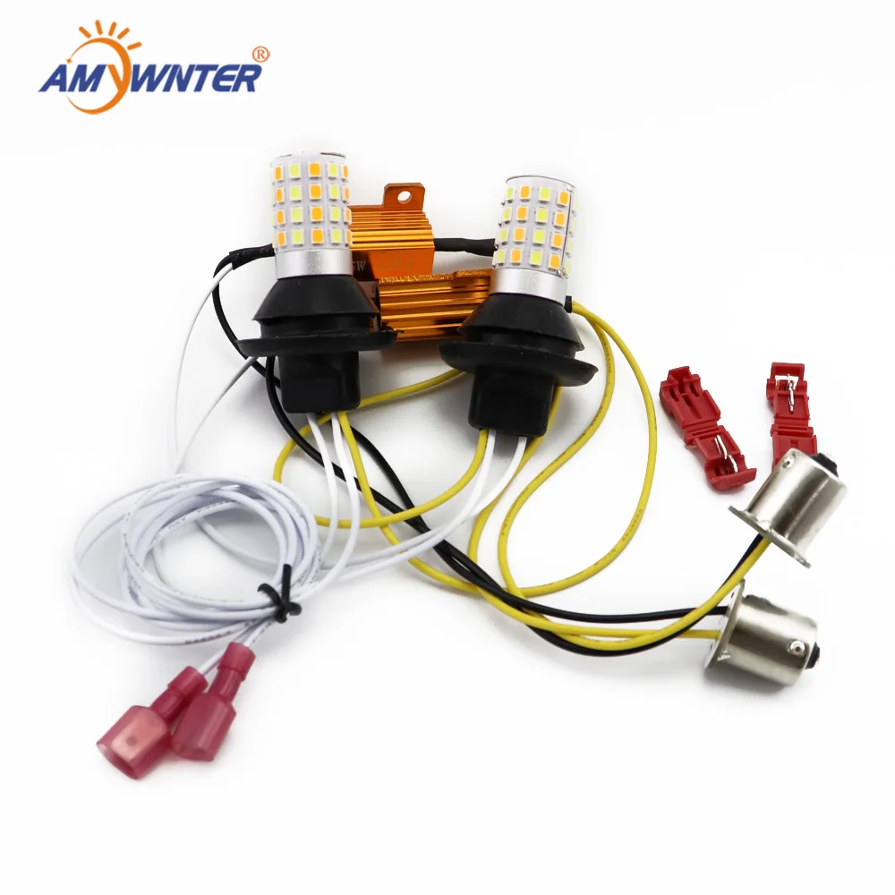 Ba15s Bau15s 1156 P21w T20 W21w Wy21w 7440 Light Daytime Running turn Signal Dual Mode Drl Led External
