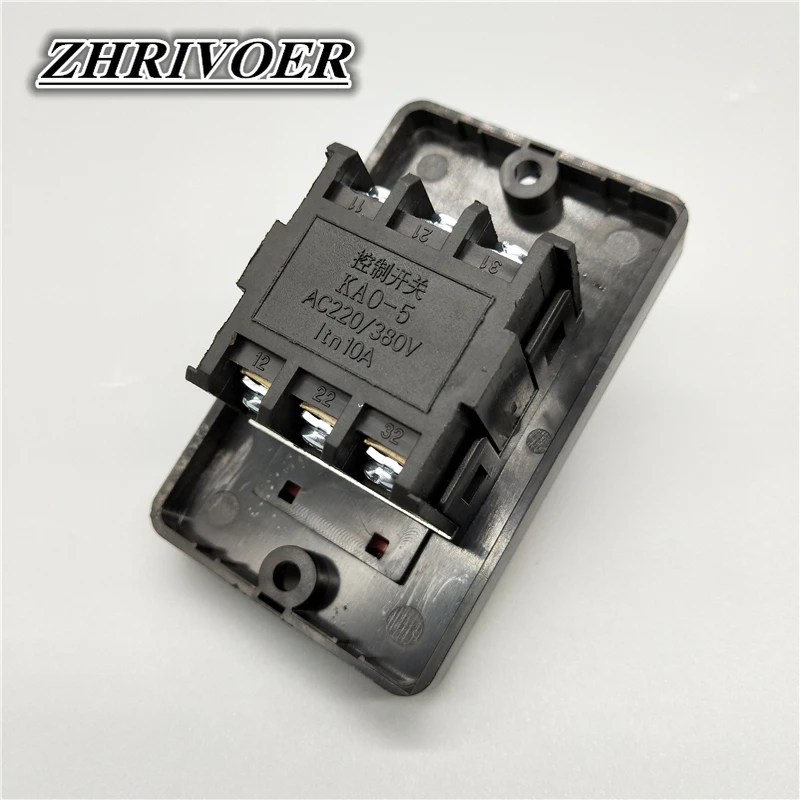 1Pcs KAO-5M/KAO-5H 10A 380V for Cutting Machine Bench drill Switch Waterproof Push Button Switch Power On/ Off Switch KAO-10KH