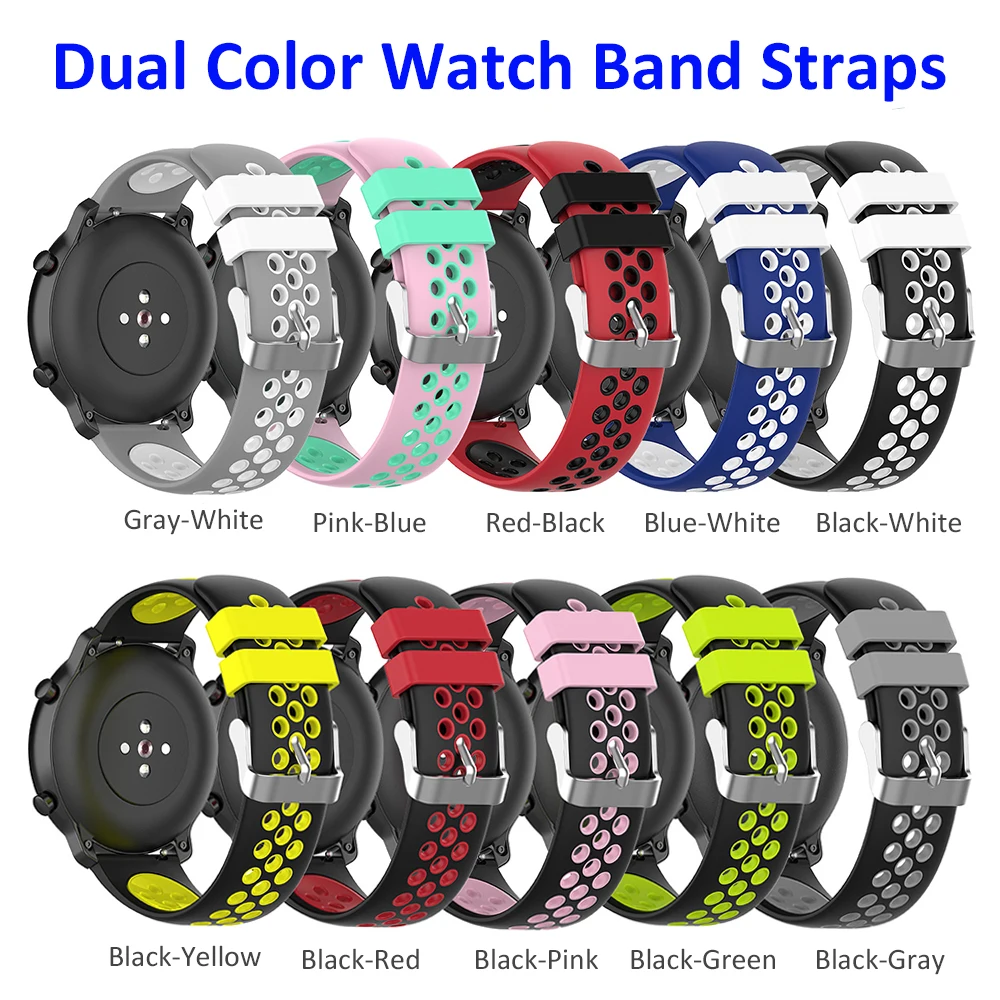 18mm 20mm 22mm Smartwatch Straps for Samsung Galaxy Watch 4 Silicone Quick Release Rubber Replacement Watch Bands for Men Women