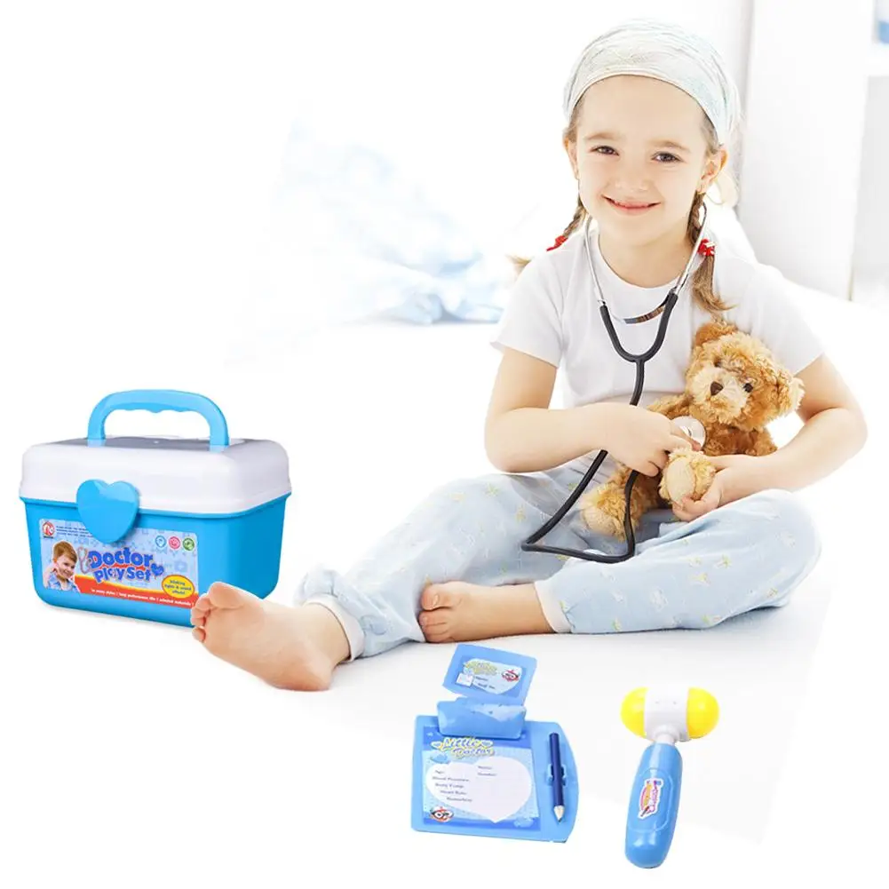 Maison de jeux pour enfants, Puzzle, boîte à médicaments, ensemble de jouets, outil médical, poupée, vêtements de médecin, 28 pièces