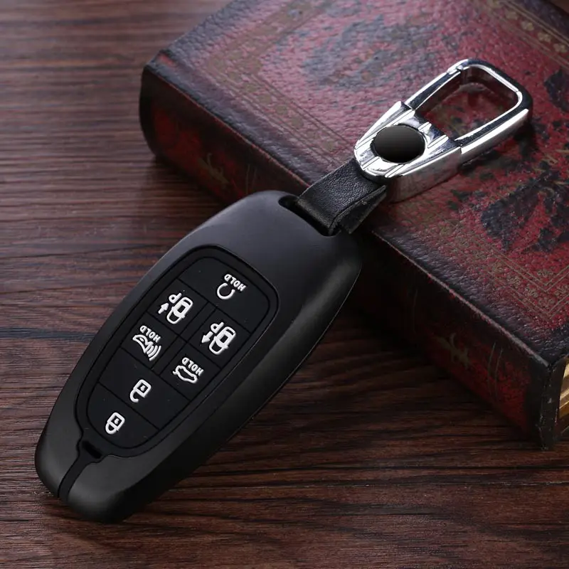 For 2019 Sonata Dn8 Case For Car Key Cover For Hyundai Sonata Dn8 2019 New Remote Flip Key 4 Buttons Key Cover Case Fob Holder