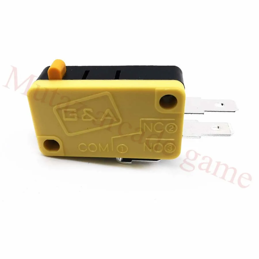 100pcs/lot Yellow good quality Microswitch Micro switch for Arcade Push button 3 Terminals for Acade Game Machine/Parts