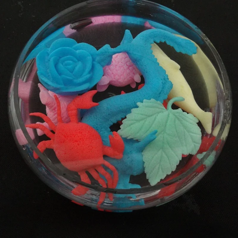 50pcs Growing In Water Bulk Fish Jungle Animal Sea Creature Dinosaurs Butterfly Expansion Swelling Toy Kids Gift Party Festival