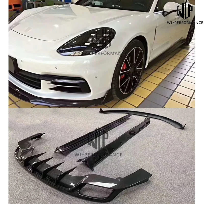 

971 Car Body Kit High Quality Carbon Fiber/ Forging Mess Front Lip Rear Lip Side Skirts for Porsche Panamera 971 Car Styling