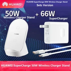 HUAWEI SuperCharge 50W Wireless Charger Stand with 66W SuperCharger CP62R Set Version  Noise-Free Dual-Coil Design Air Gestures