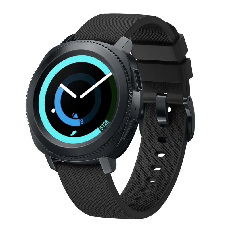 20mm alça de pulso de silicone para samsung gear esporte pulseira banda de relógio de silicone para engrenagem 20mm correias de relógio cinto pulseira
