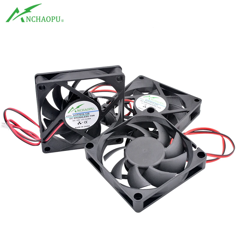 ACP7015 7cm 70mm fan 70x70x15mm DC5V 12V 24V 2pin cooling fan for chassis power supply router inverter