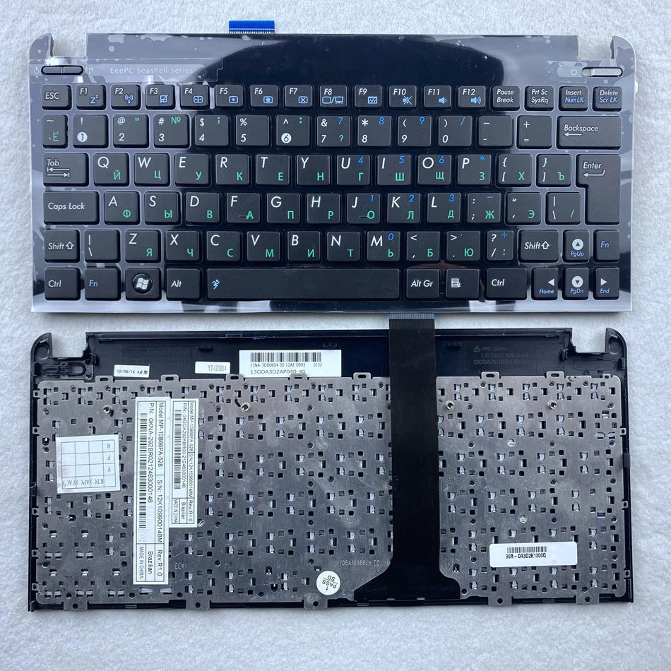 

Russian Laptop Keyboard For Asus Eee PC 1015 1015B 1015BX 1015PW 1015CX 1015PD 1011 1015PX With Black Frame RU Layout