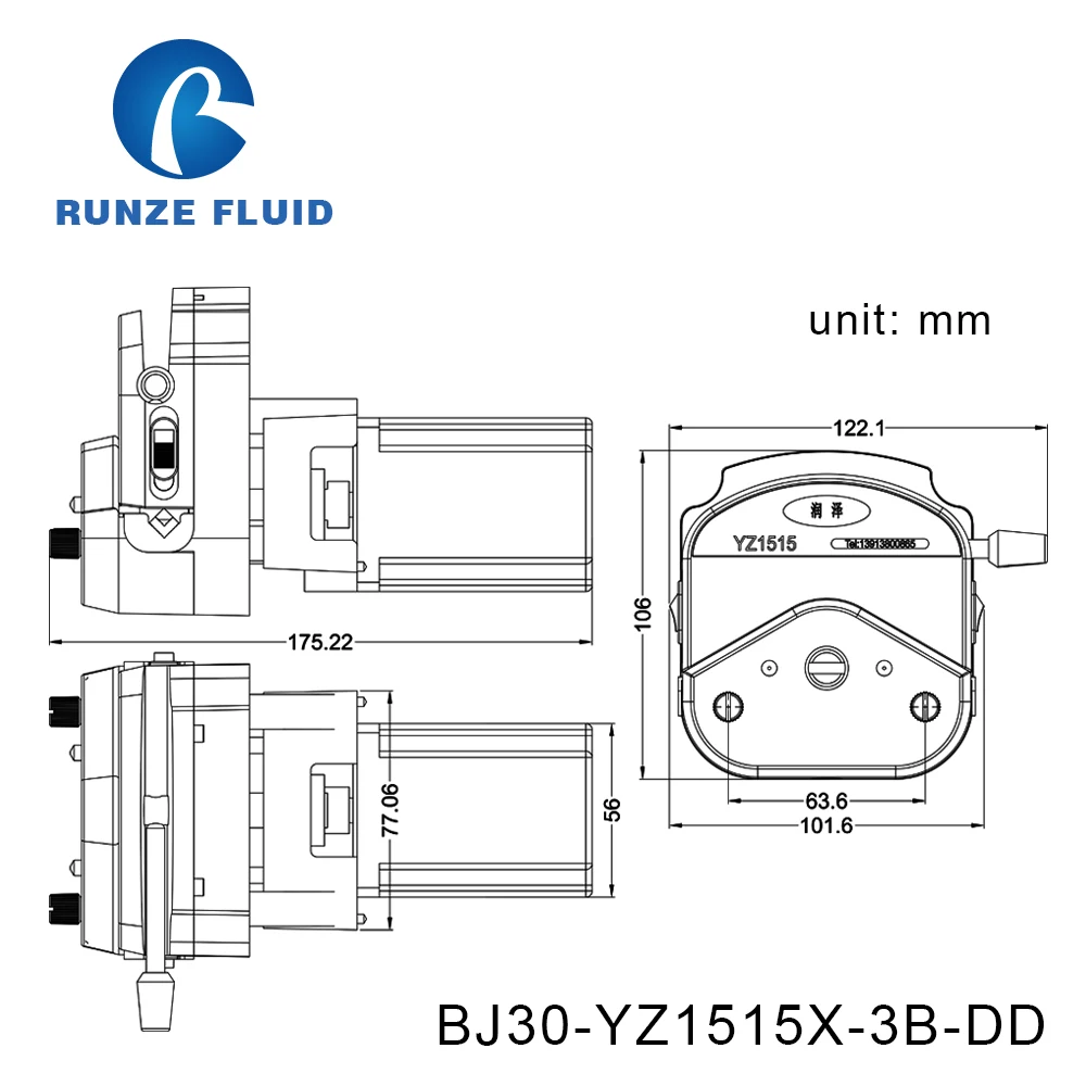 Imagem -05 - Motor de Passo Bomba Peristáltica 24v Medição Líquida Transferência Auto-regulada Fábrica China Yz1515x