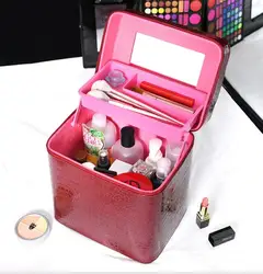 women makeup bag portable women beauty case Women PU Makeup Organizer woman Cosmetic case Bag travelcosmetic box suitcase