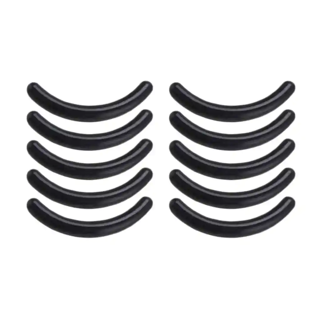 10Pcs Women\'s Eyelash Curler Pad Rubber Eyelash Clamp Replacement Clip Pads Black Antibacterial Curling Mat