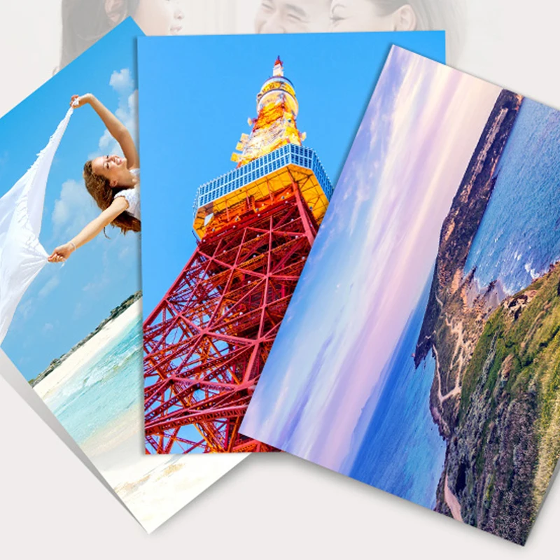 2023 New 20 Sheets 4"x6" High Quality Glossy 4R Photo Paper 200gsm for Inkjet Printers