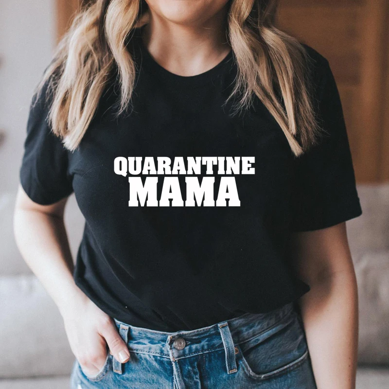 Women's Homeschool Mom Top Tee Shirt Cute Mother's Day Gift Tshirt Quarantine Mama T-shirt Funny