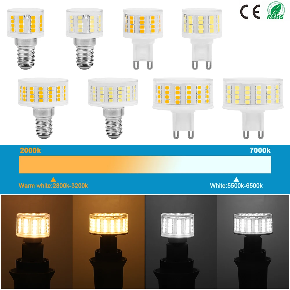 G9 E14 Led-lampe 5W 9W AC 220V SMD2835 Kein Flimmern Licht 800LM Dimmbare Kronleuchter Lampe Ersetzen 100W Halogen Beleuchtung bombilla