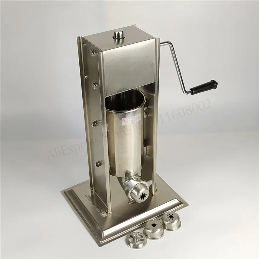 Churro, Der Maschine 2L Wurst Stuffer Füllstoff Wurst Salami Maker Manuelle Churrera Extruder Maschine Edelstahl 3 Optionen