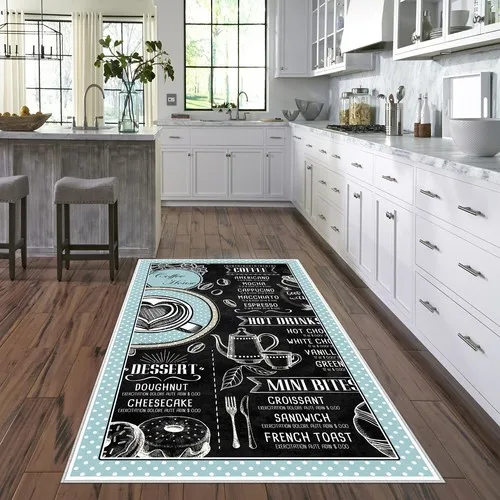 West Home Digital Printed Washable Non-Slip Base Kitchen Rug