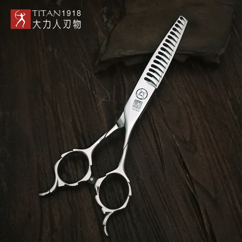 TITAN Professional 6 inch hair scissors hairdressing salon thinning scissors 440C Styling tools