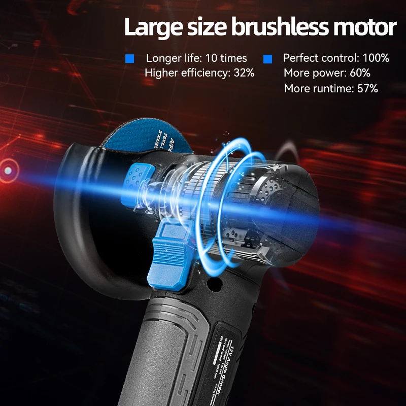 Brushless Angle Grinder 12V Mini Cordless 18500RPM Polishing Grinding Machine 2000mAh Electric Power Tools For Home PROSTORMER