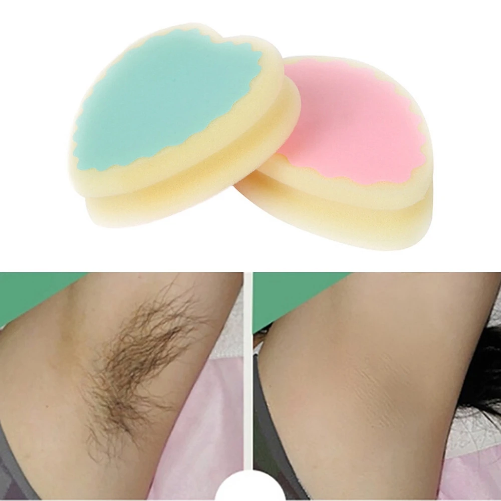 Hair Removal Sponge Painless Heart Shape Soft Hair Depilation Sponge Body Leg Hand Effective Hair Remove Shaving Removal 1 Pc