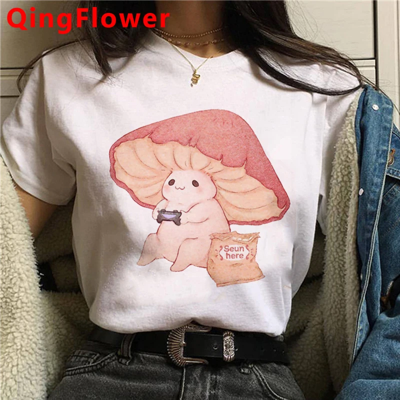 Kawaii Mushroom clothes women kawaii harajuku vintage t shirt graphic tees women streetwear