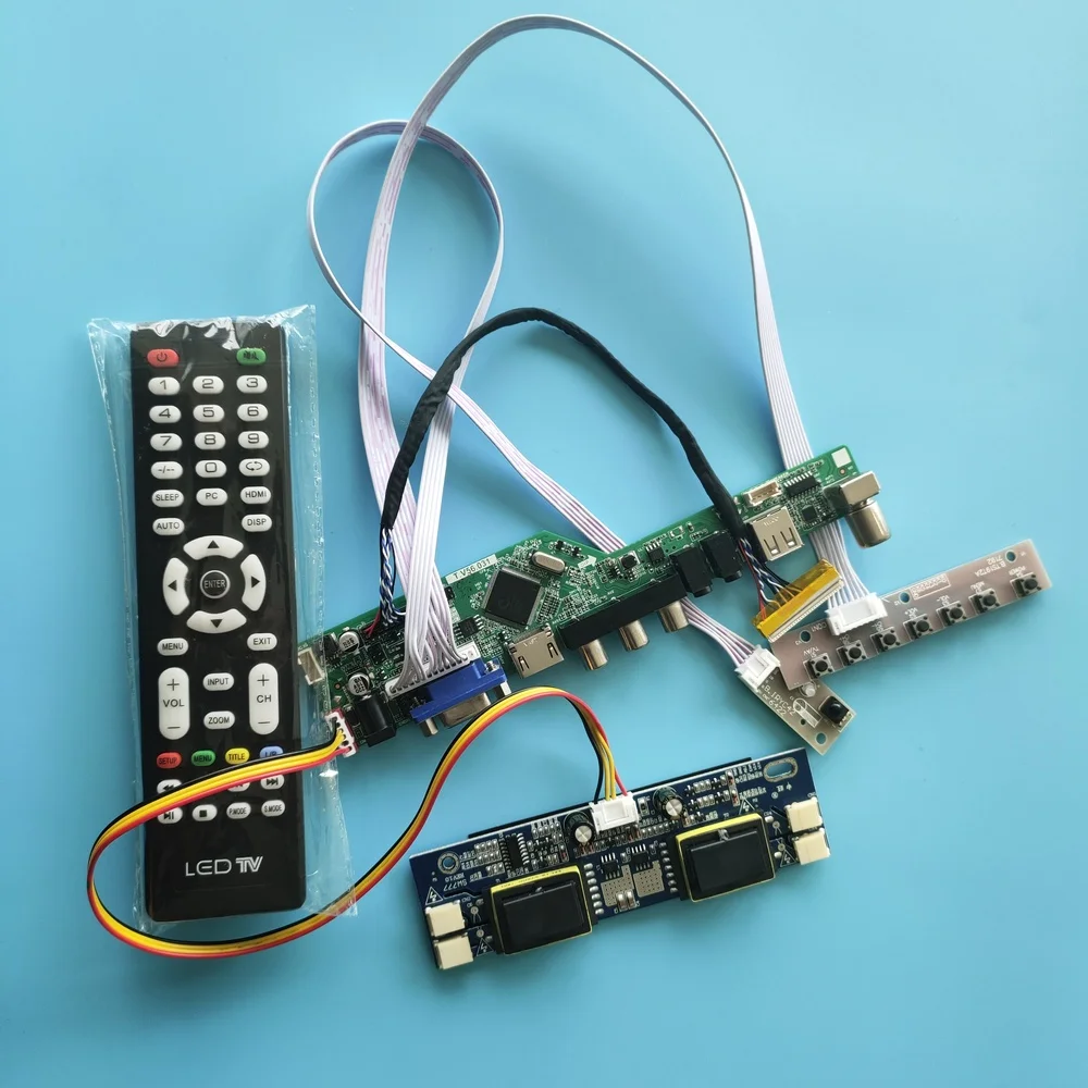 for M190EG01 V2 kit LCD Controller Board Digital Signal AV TV card 4 lamps Resolution Interface USB 30pin 1280X1024 19