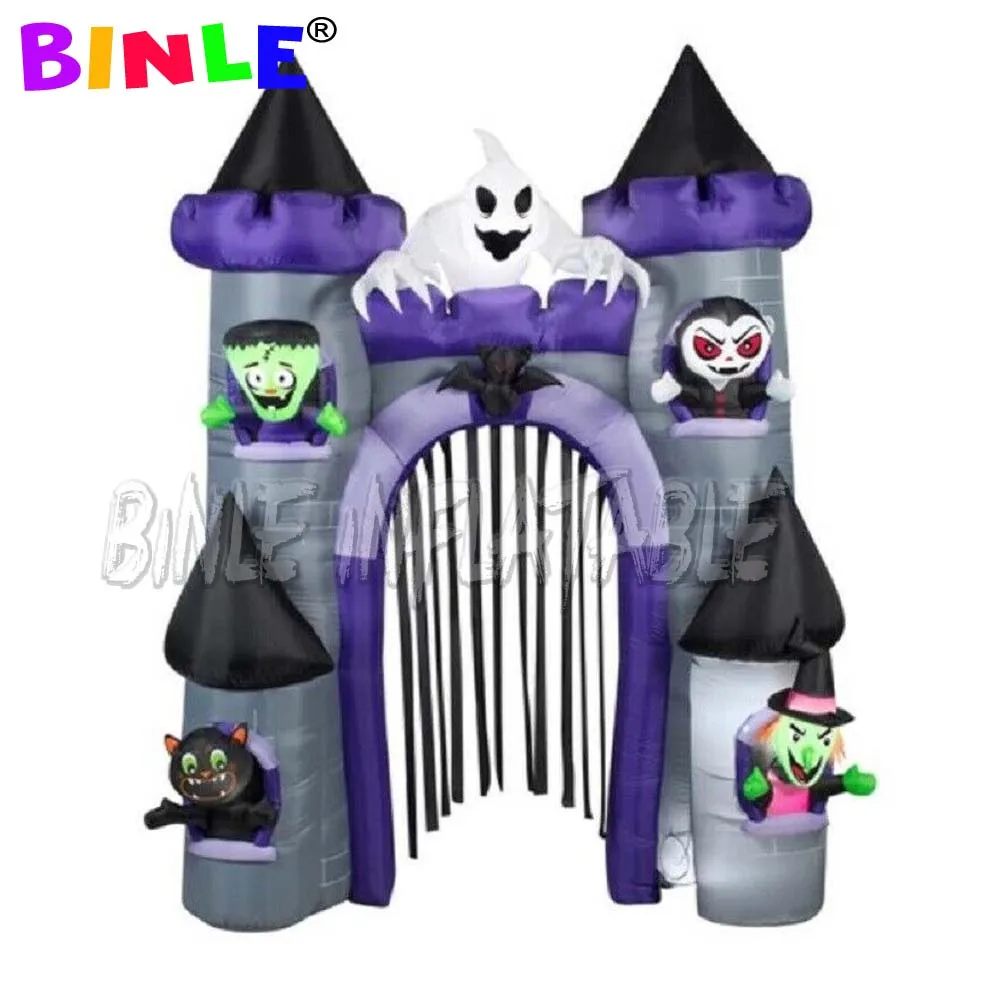 Giant 5mW Airblown Prototype Inflatable Halloween Ghost Arch with haunted castle style outdoor party entrance archway for sale