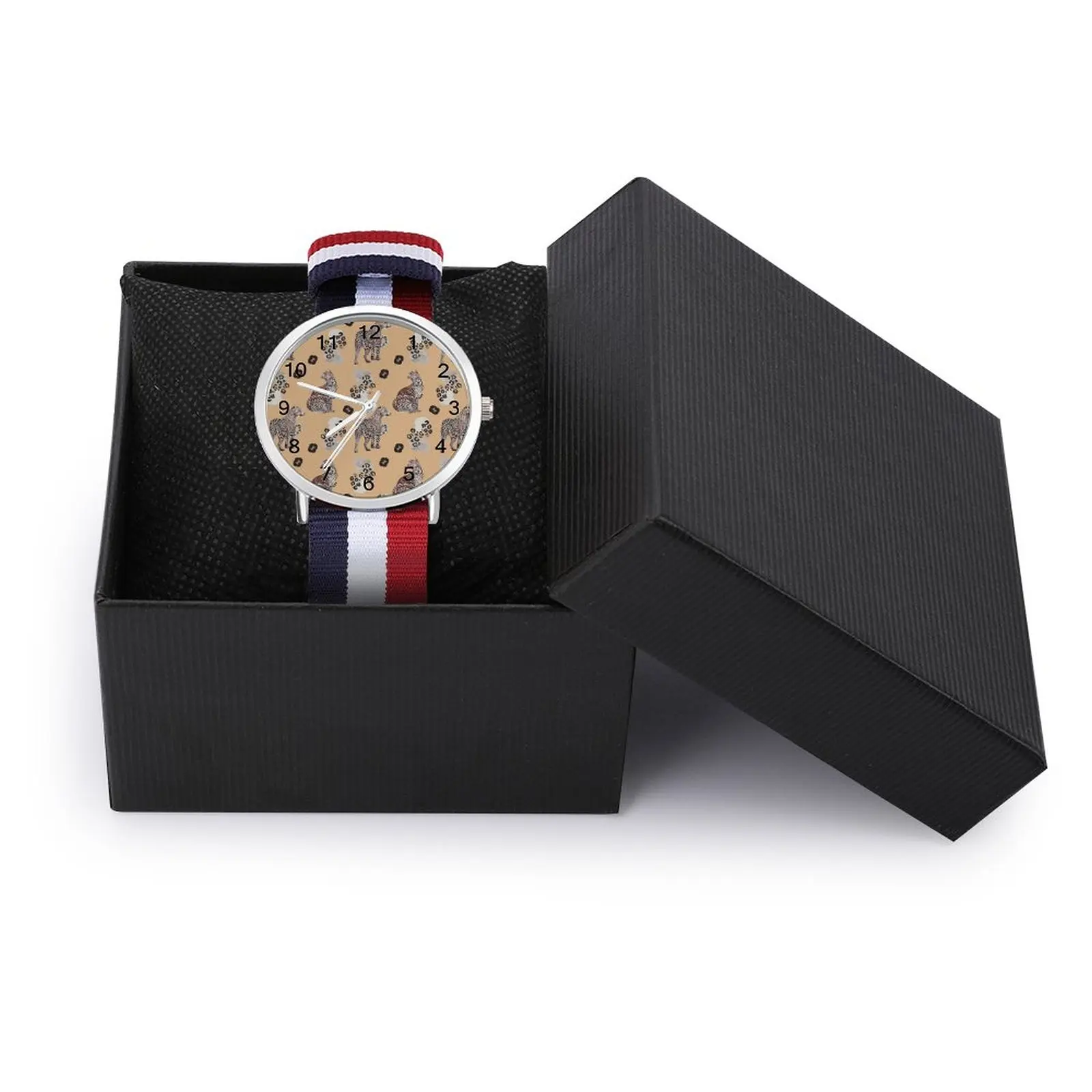 Reloj de pulsera con estampado de leopardo para hombre, accesorio de pulsera de cuarzo con diseño de Animal salvaje, ideal para Fitness