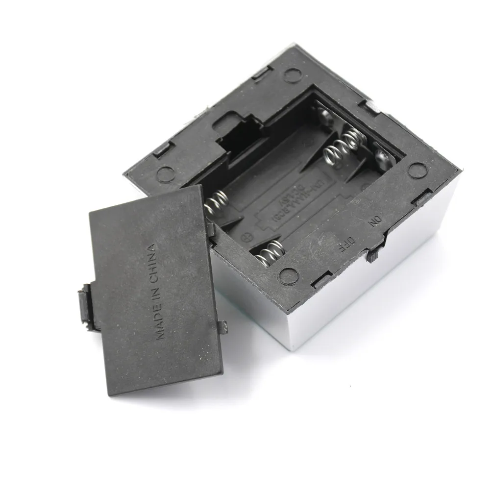 3 LEDs Luminous Base Light Crystal Glass Transparent Objects Display Colorful Square Crystal Figurine Display Stand Base