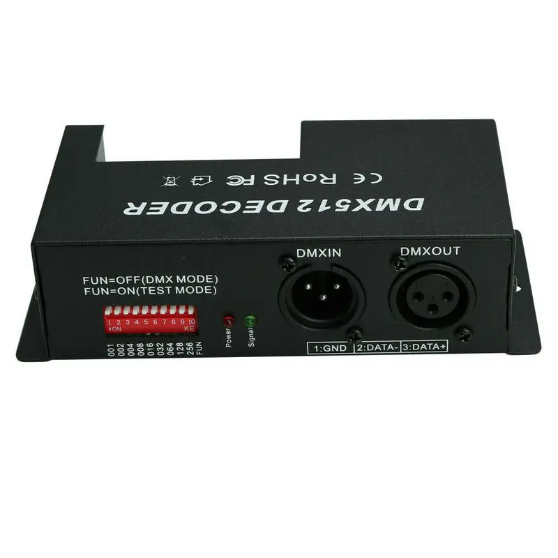 3CH-DMX 512 Constant Decoder Controller for RGBW LED Strip Light Dimmer Driver  DC12-24V 3 Channel